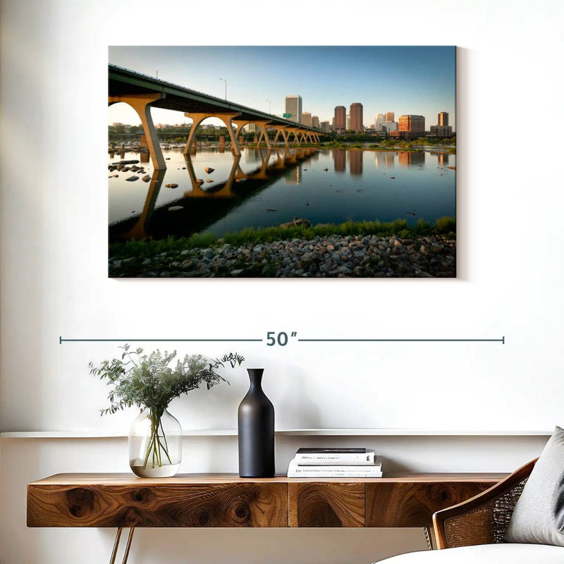 Nicci Manchester Bridge Reflection, 26" H x 39" W