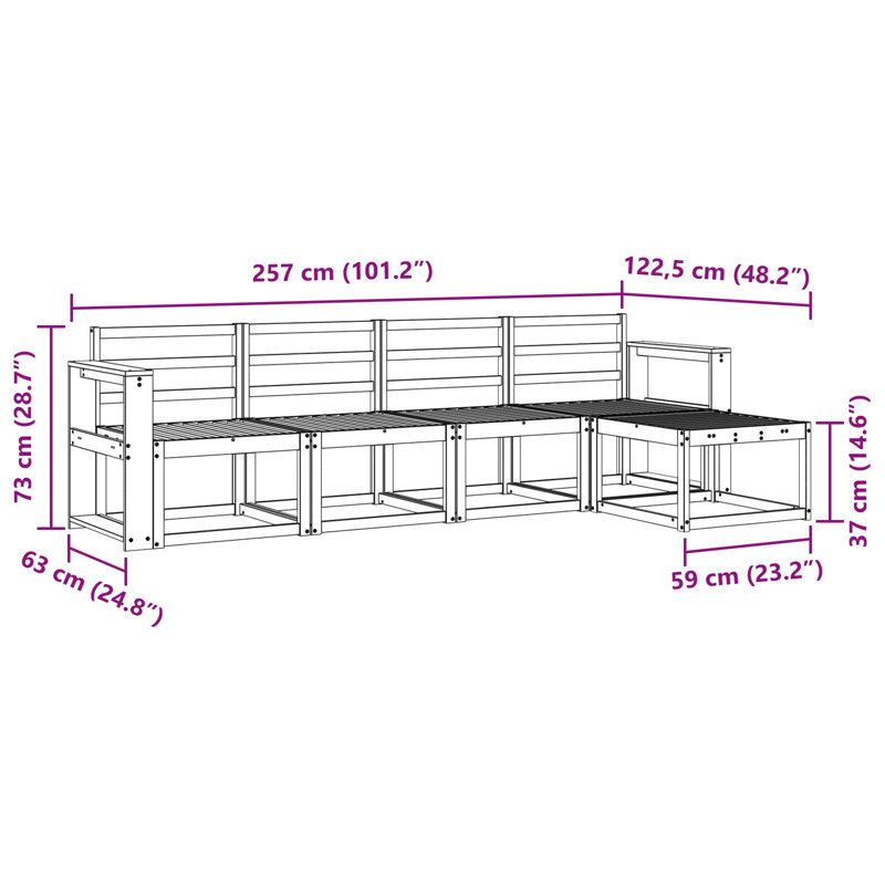 193.5cm Wide Patio Sofa, 5