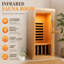 Personal Far Infrared Sauna With Low Emf - Canadian Hemlock Wood Construction, Bluetooth Speakers, Chromotherapy Lighting For Home