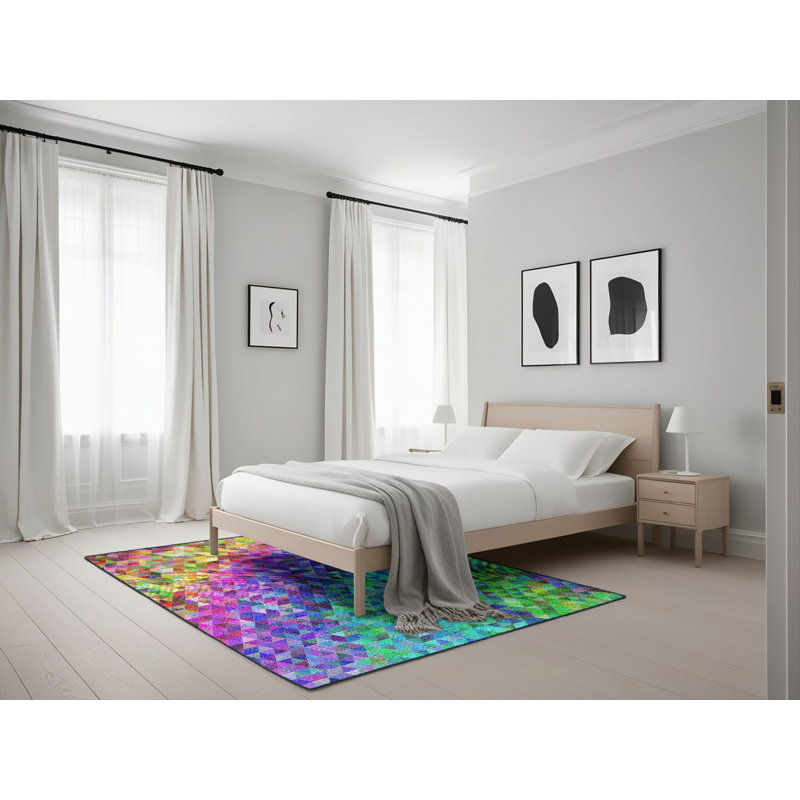 Tapis bleu Savino, Rectangle 5 pi x 7 pi