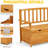 Outdoor Wooden Storage Bench, Patio Storage Box With Portable Handle & Seating, Deck Storage Bench With Armrest And Backrest For Backyard & Balcony, Yellow