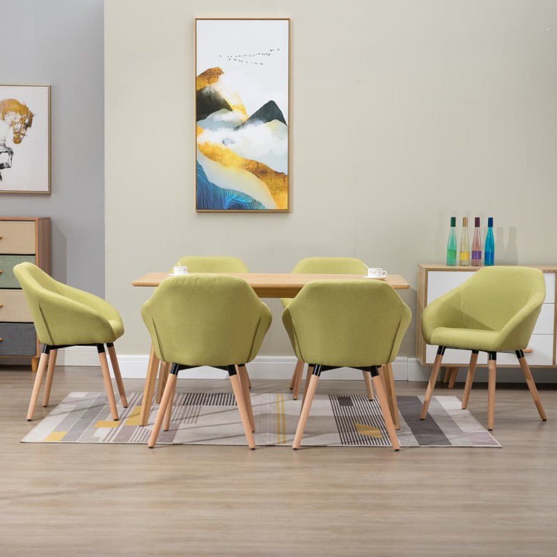 19.7'' H Fabric Upholstered Armchair, Green