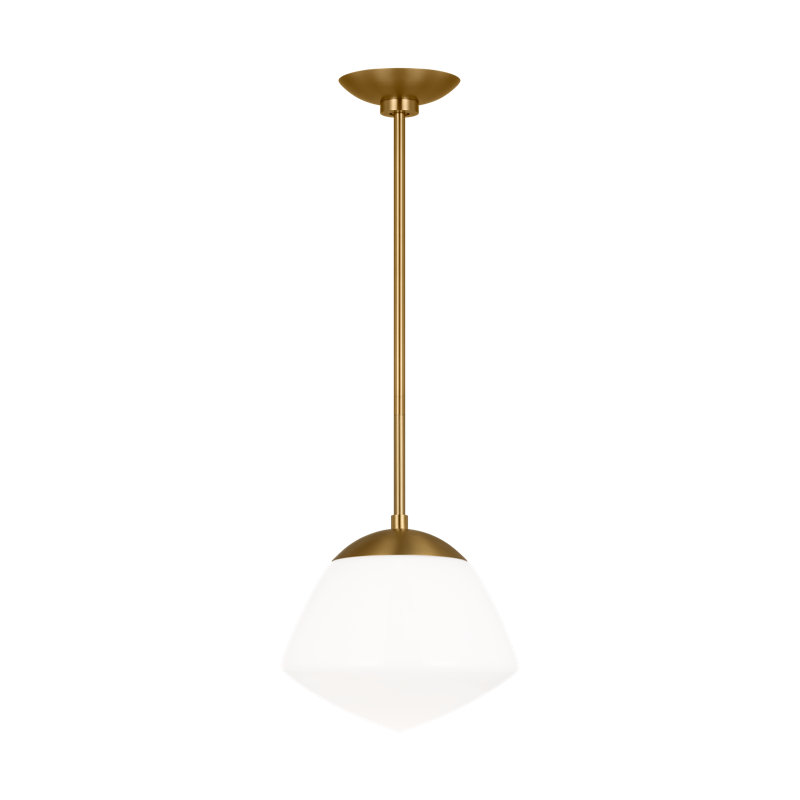 Luminaire suspendu Milne, Or brossé, H 14 po x l 15,5 po x P 15,5 po