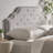 Grey Bedroom Headboard - Queen & Full Sized With Contemporary Grace Button Diamond Stitch And Enticing Nailhead Accents Assembly Required In Fabric Color Style