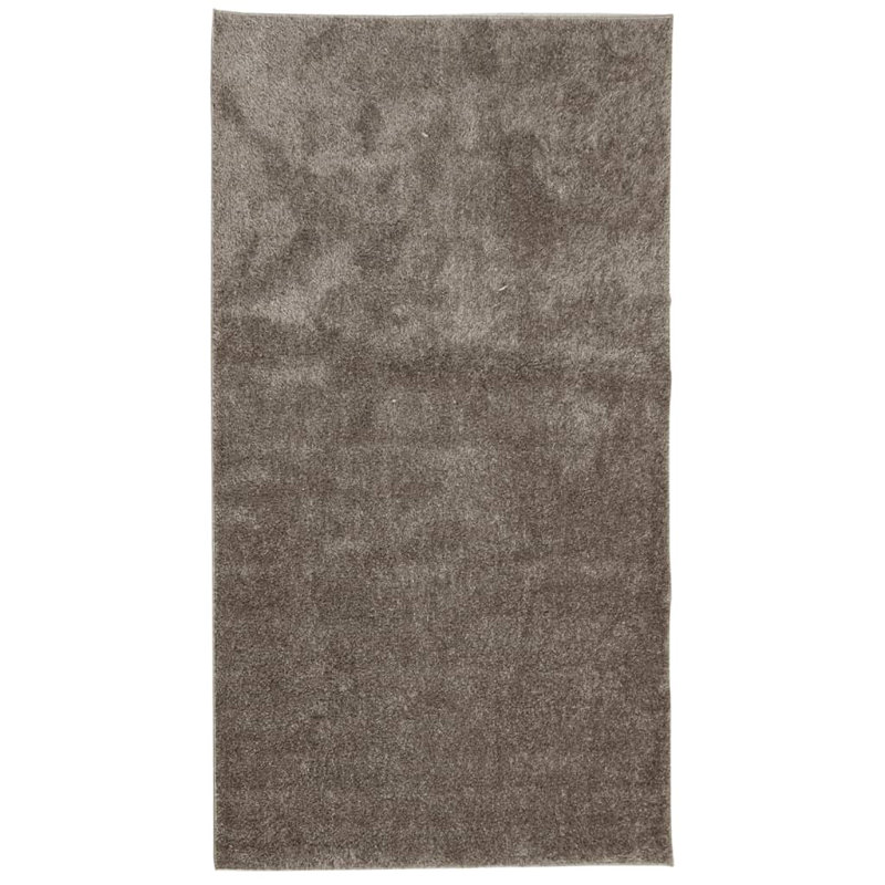 Rug "ISTAN" High Pile Shiny Look Grey 80x150 cm