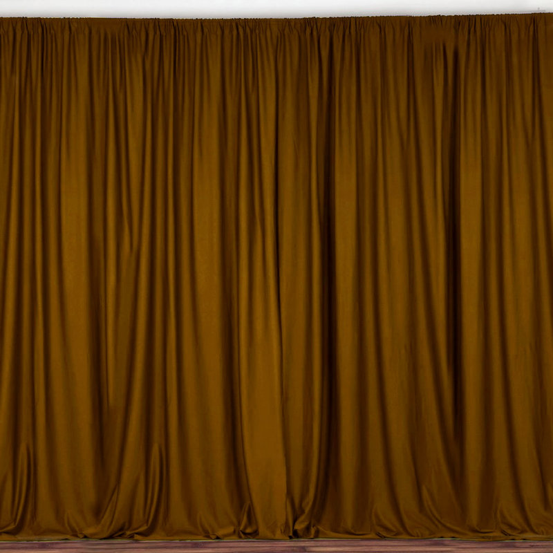 Antion Semi Sheer Curtain Single Panel, 56" x 108", Mustard