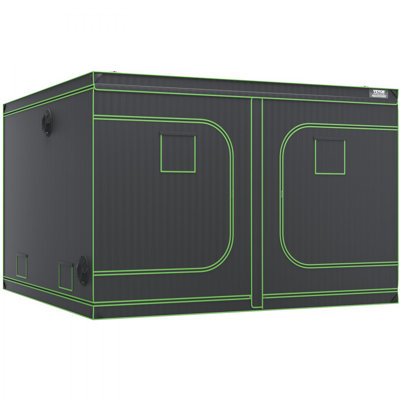 10x10 Grow Tent, 120'' x 120'' x 80'', High Reflective 600D Mylar Hydroponic Growing Tent