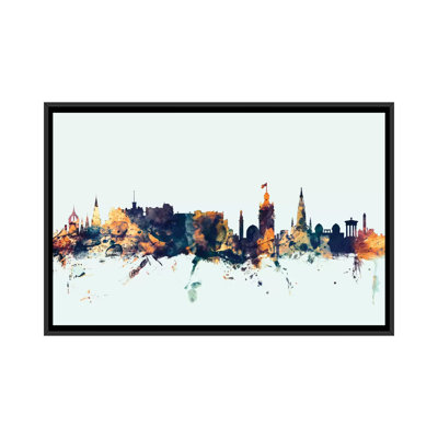 Reproduction d'art sur toile tendue Skyline Series: Edinburgh, Écosse, Royaume-Uni
