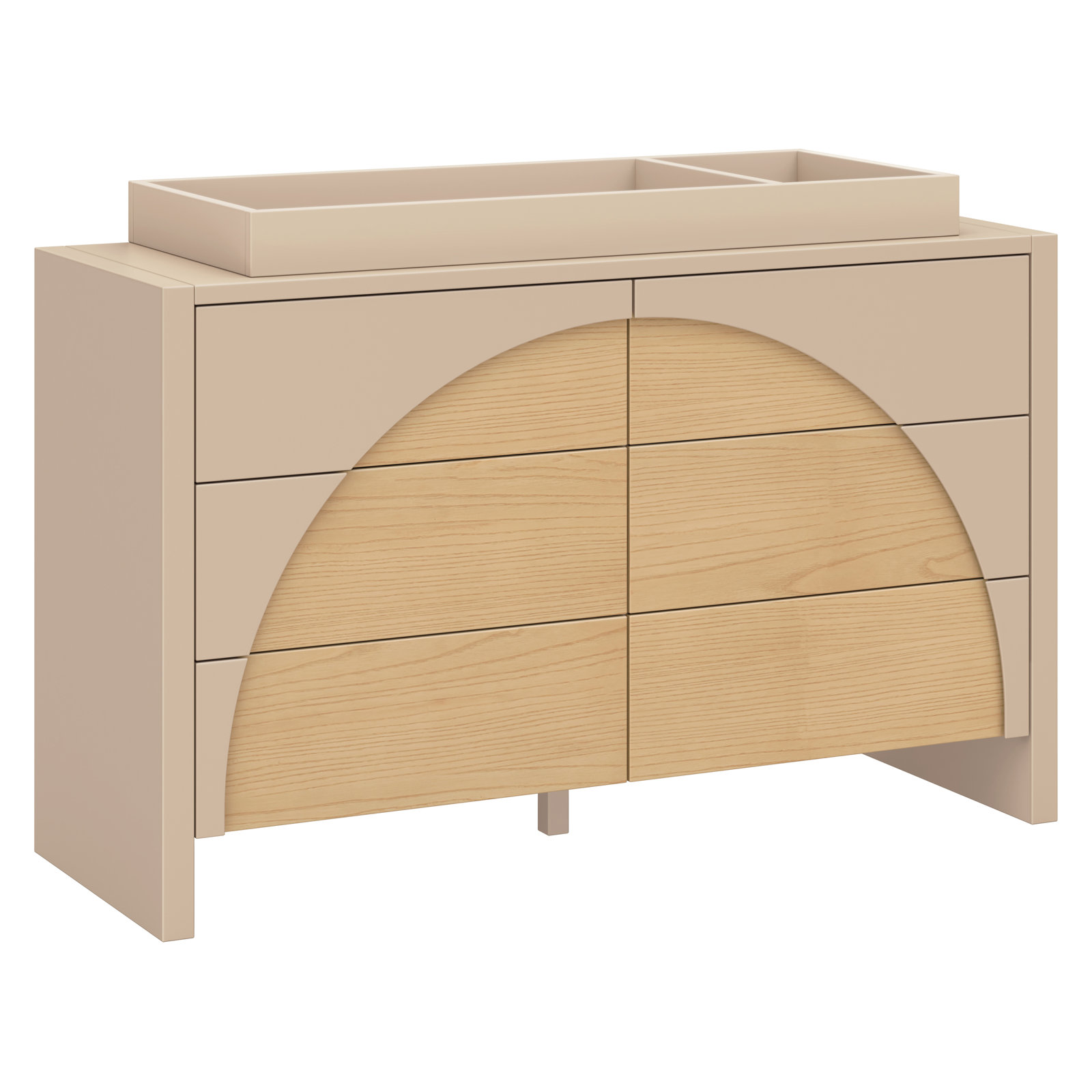 Moab 6-Drawer Dresser, Taupe/Ash