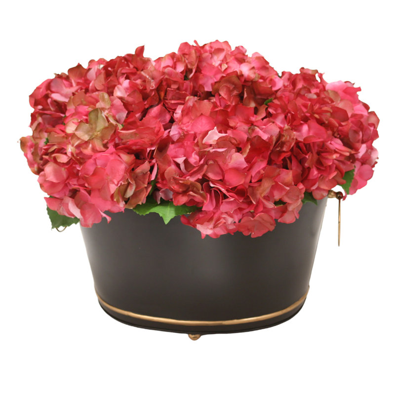 Hydrangea Centerpiece in Planter