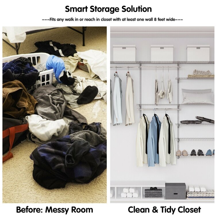 Rebrilliant Marelle 72'' Closet System & Reviews