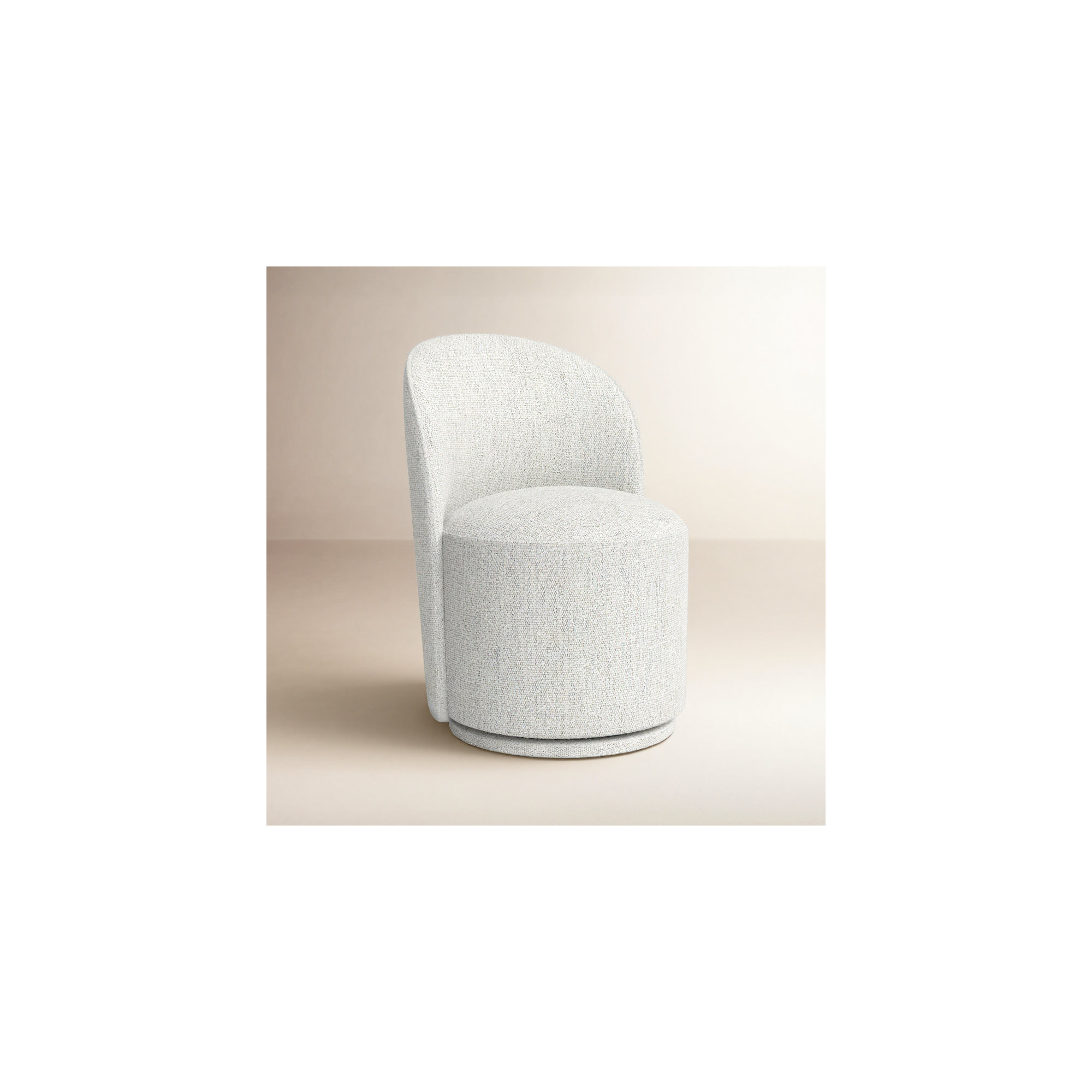 Sharlene Swivel Side Chair, Merino Light Gray Performance
