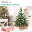 Arbre de Noël réaliste en polyéthylène pour table avec base stable remplie de ciment