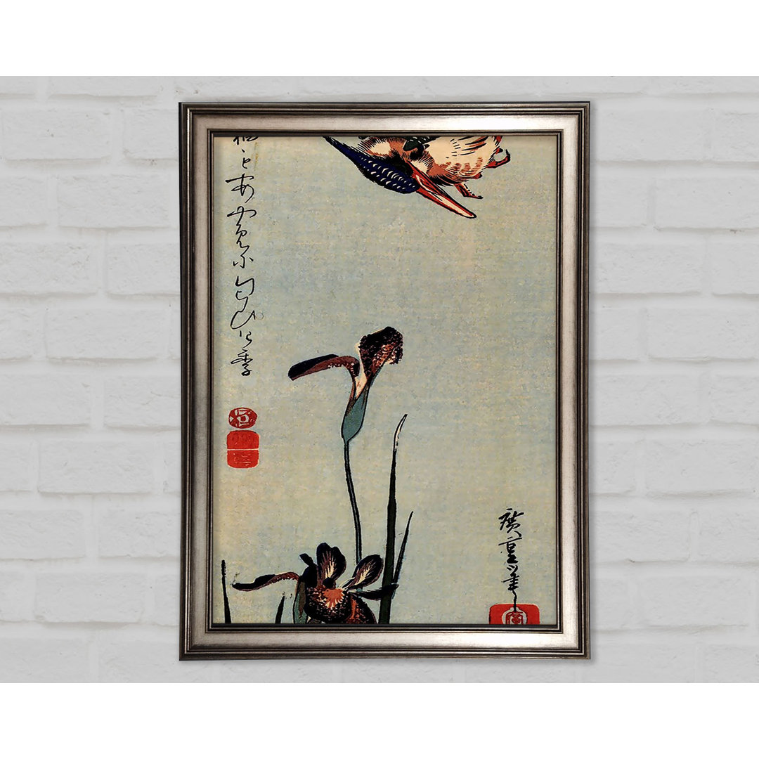 Hiroshige Eisvogel mit Lilien - Einzelner Bilderrahmen Kunstdrucke