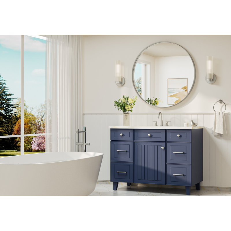 Miroir de salle de bain Valancia, 36 po x 36 po, Argent