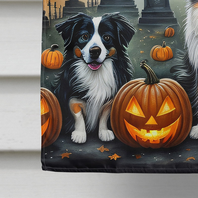 Drapeau de maison d'Halloween en polyester à double face H 40 po x l 28 po