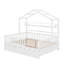 Lit double en bois avec tablette et lit gigogne