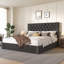Lit plateforme tapissier avec tiroirs de rangement, gris foncé-2052952991-2052952990