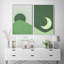 Green Green Sun & Crescent Moon - ensemble de 2 reproductions-92285325-92285326