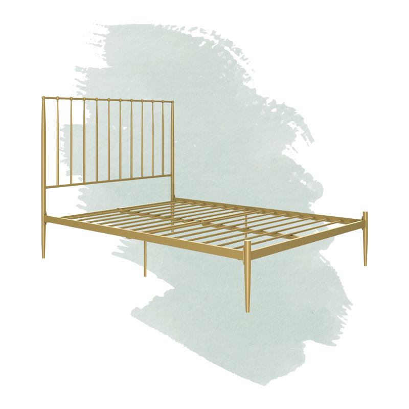 Nessa Metal Bed, Double (4'6), Matt Gold
