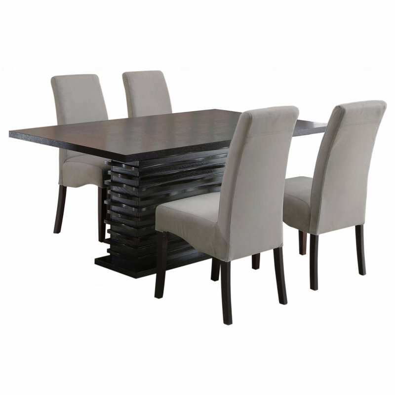 5-Piece Dining Set, Basic Rectangular Design For Dining Room