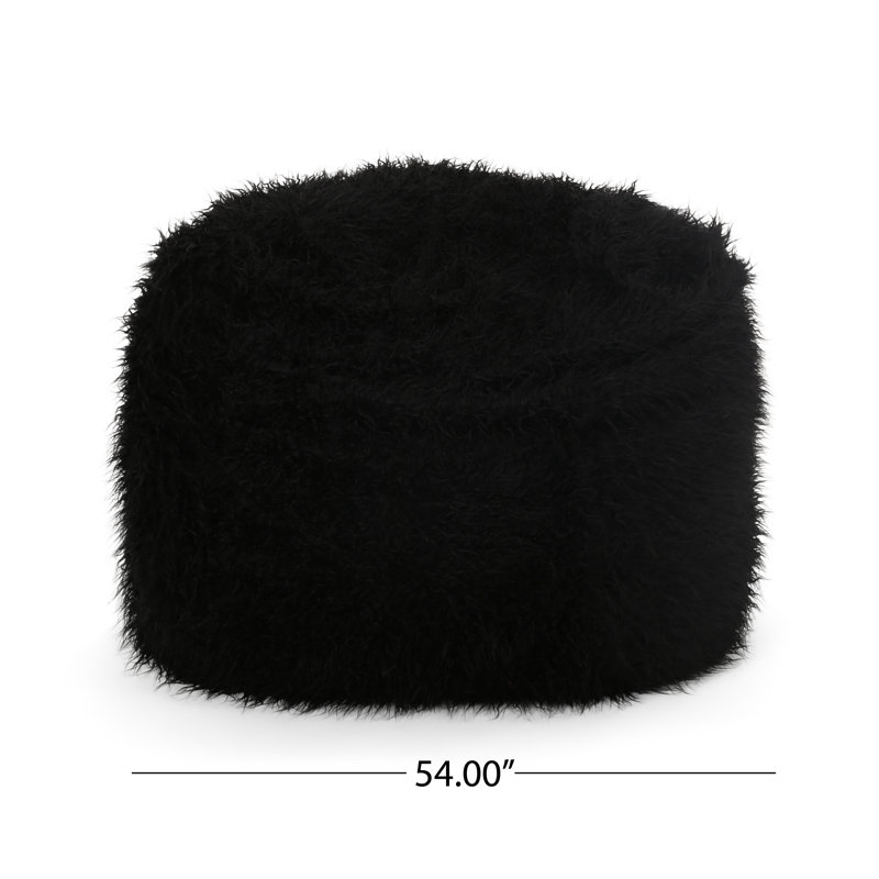 Polyester Bean Bag Chair, Black Polyester
