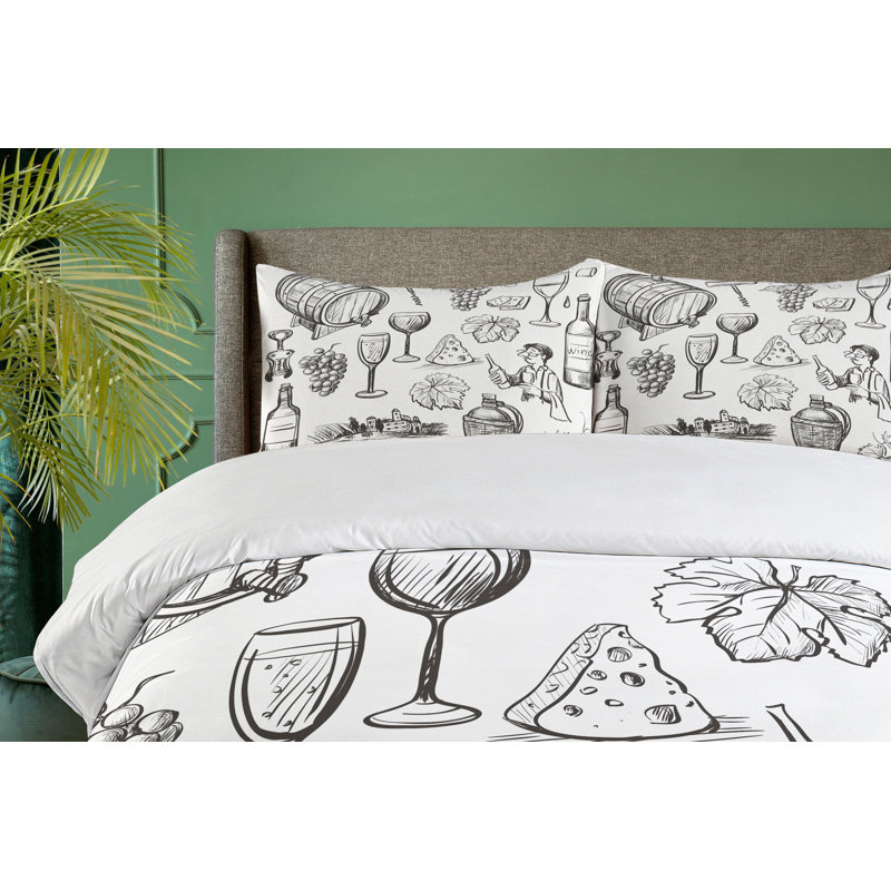 Farmhouse / Country Polyester Duvet Cover, King Duvet Cover + 2 King Shams
