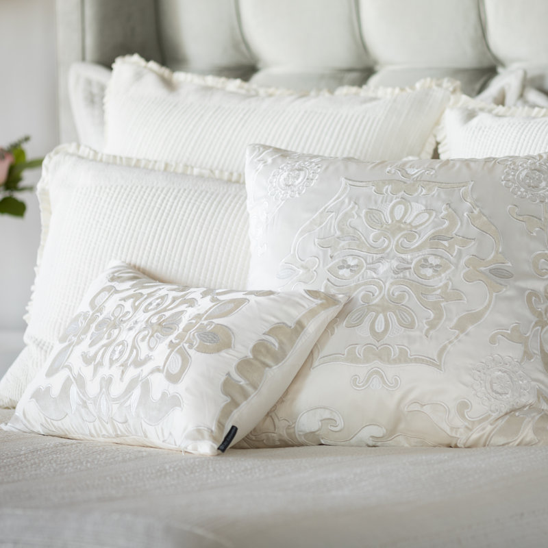 Battersea Lumbar Pillow Cover & Insert, Ivory, 20" x 36"