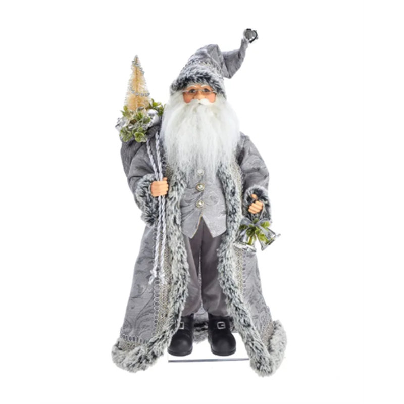 Kurt Adler 18-Inch Kringle Klaus Silver Santa