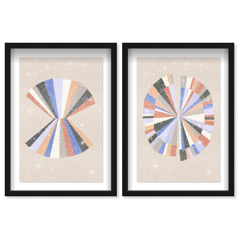 Minimally Perfect Set Shadowbox Abstract Print by Oliver Gal, Black Frame, 10 x 15, 11.5"H x 16.5"W, Black Shadowbox