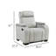 Fauteuil inclinable manuel Reny avec porte-gobelets, microfibre gris clair