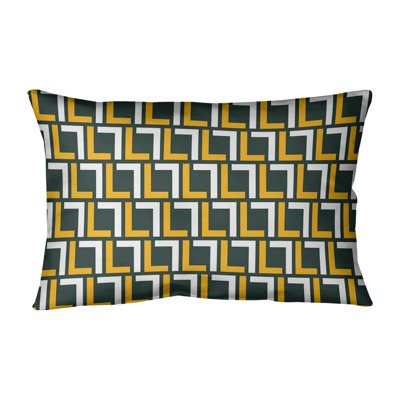 Green Bay Geometric Reversible Pillow Cover
