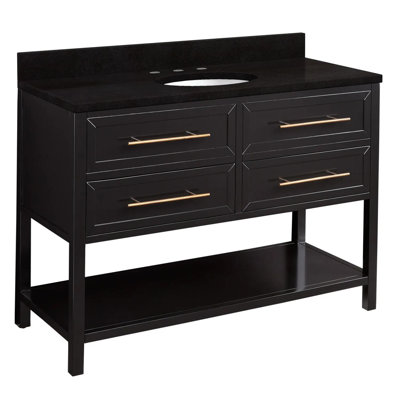 Ensemble de meuble-lavabo simple 48 po avec lavabo encastrable ovale Robertson