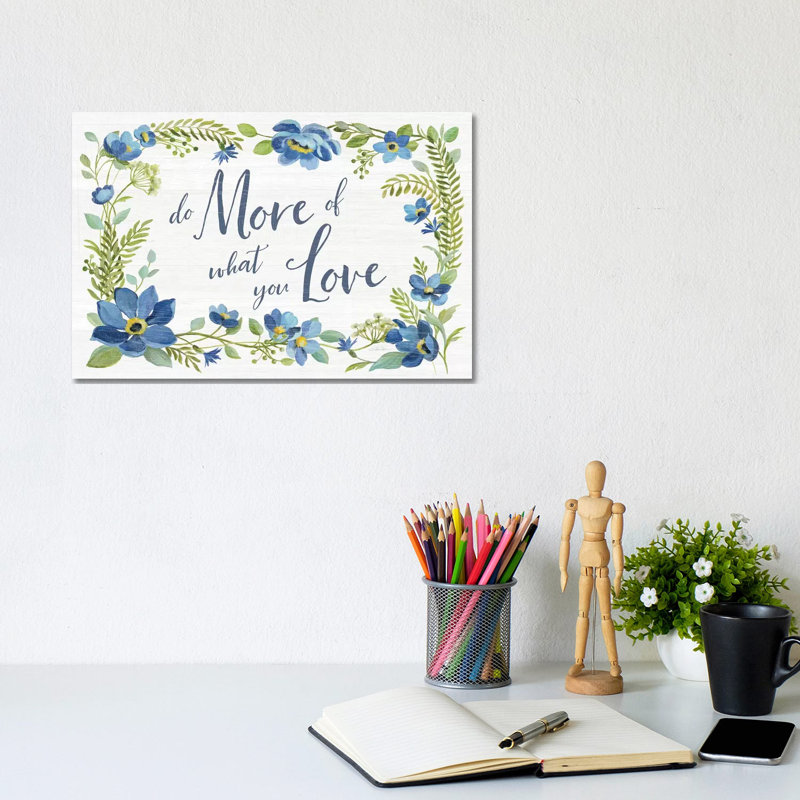 «Botanical Blue III» par Silvia Vassileva - impression d'art graphique, Pas de tapis, Toile tendue