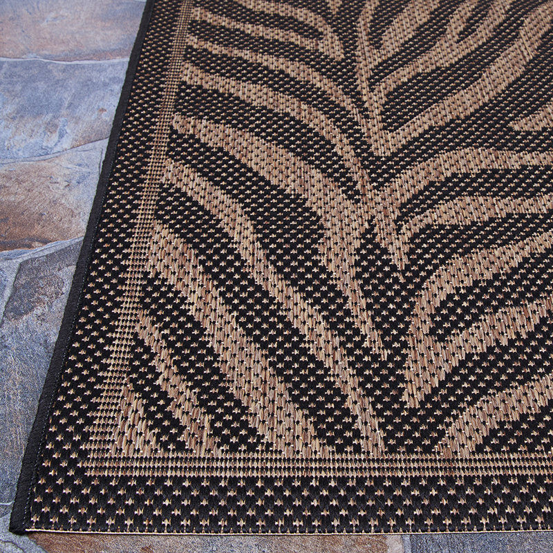 Newingham Animal Print Black Cocoa Indoor Outdoor Area Rug, Runner 2'3" x 7'1