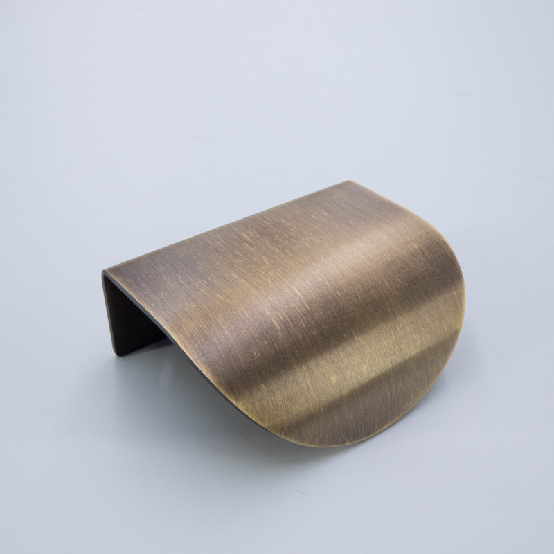  Curved Edge Invisible Pull, Antique Bronze