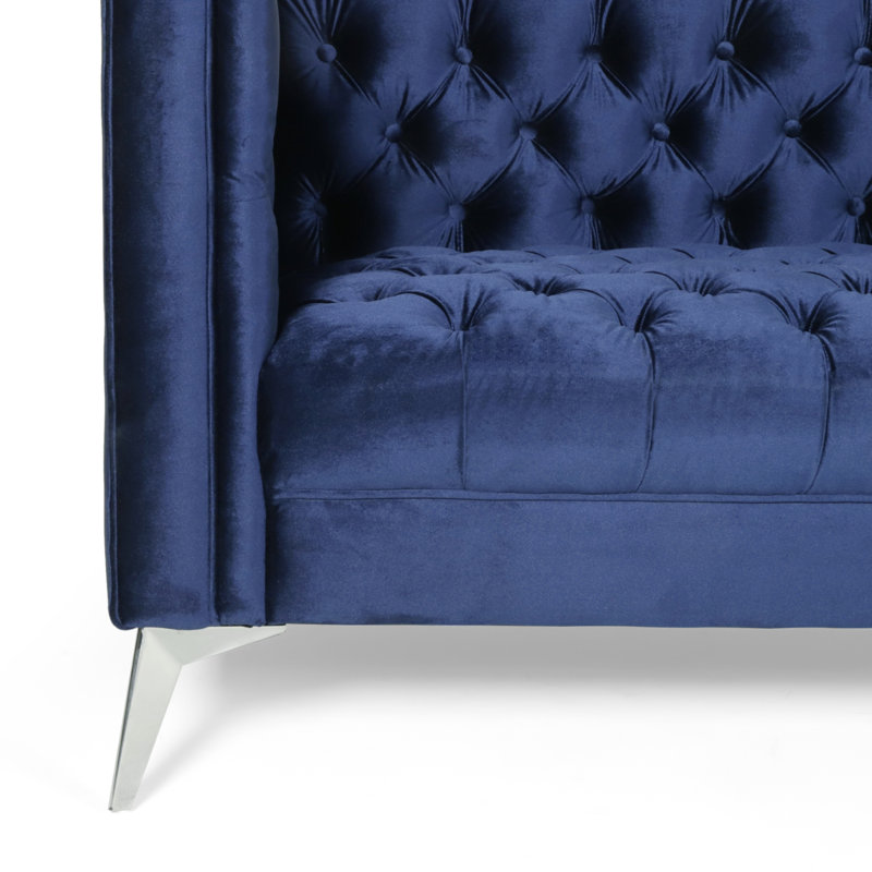 Modern Sofa 3-Seater Sofa, Blue