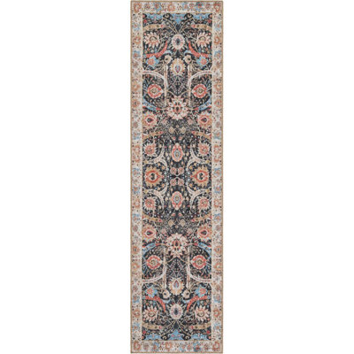 Tapis de couloir noir Huguenot