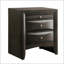 Table de chevet 2 tiroirs Grey Oak