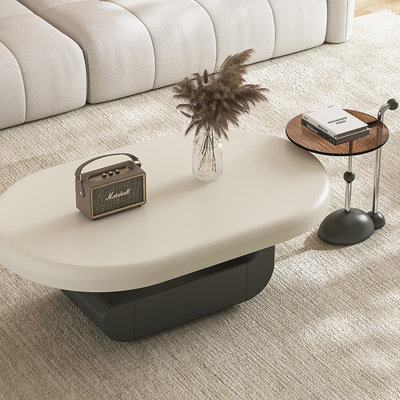 Table basse haut de gamme de style crème