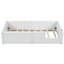 Lit plateforme simple tapissier avec garde-corps et station de charge