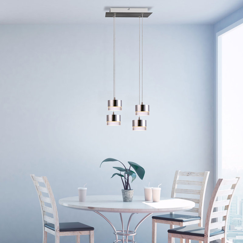 Barnsdall 4 - Light Cluster Pendant, Chrome