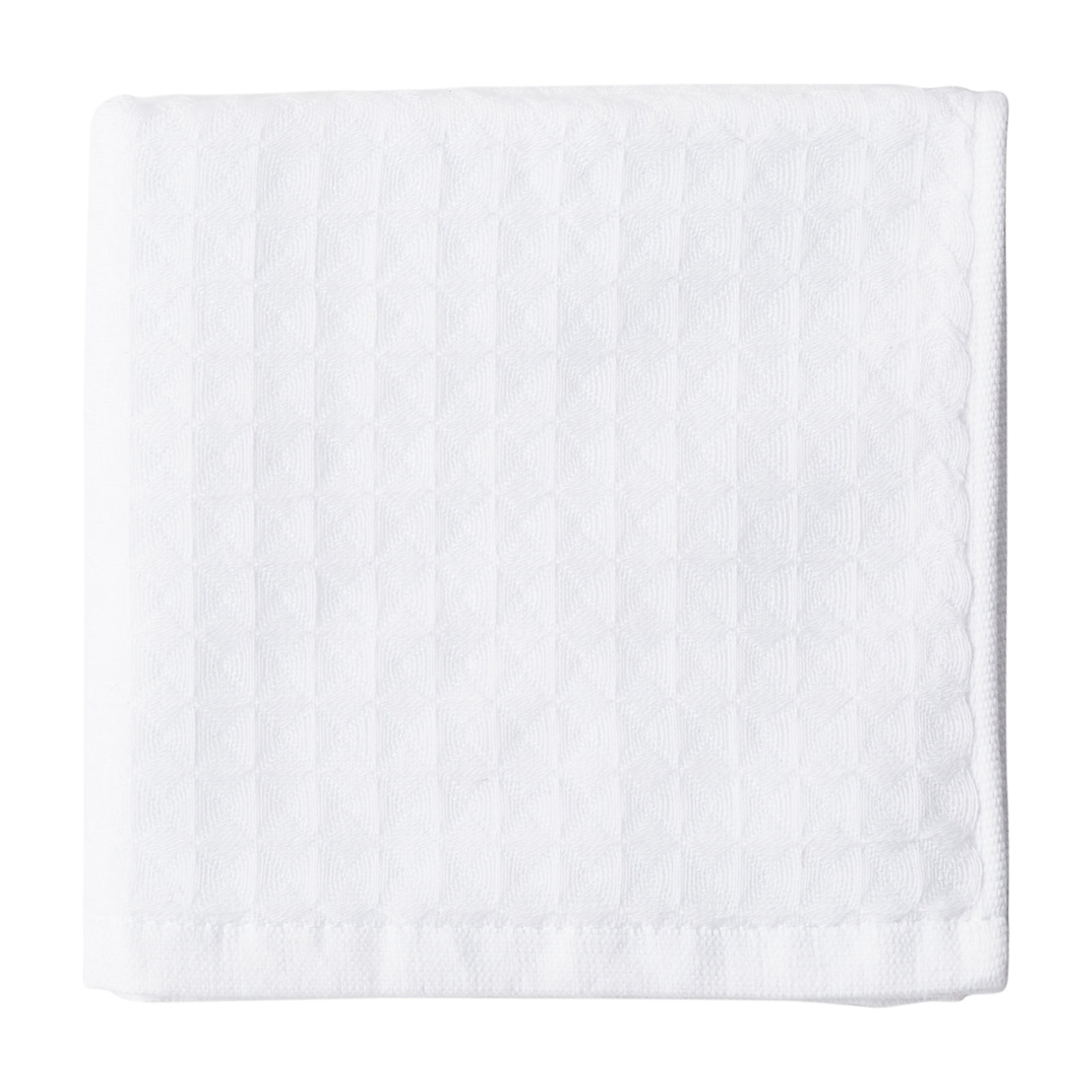 Waffle Twist 100% Cotton Washcloth, White