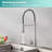 Single Handle Spring Kitchen Faucet with Sprayer and Soap Dispenser-93068658