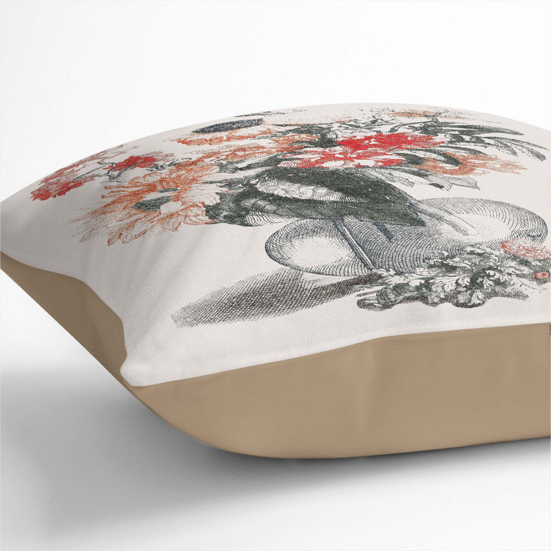 Square Throw Cushion, Stone, 40cm H x 40cm W x 15cm D