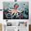 Ridenour - Ensemble de salon art mural poulpe / calmar-108316836-108316834