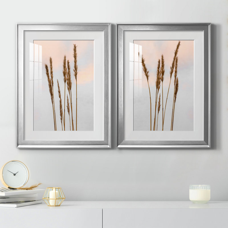 Danita Delimont - ensemble de 2 reproductions de photos, Blanc, H 18,5 po x l 49 po x P 1,5 po, Papier avec cadre argenté