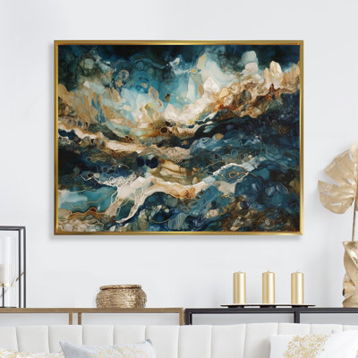 " Blue Yellow Captivating Liquid Ink II "