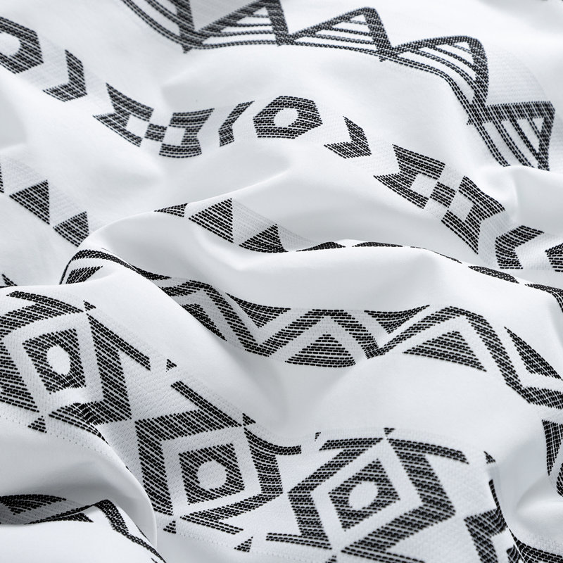 Queen Black and White Microfiber Reversible Comforter Set