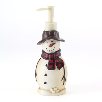 Snowmen Gathering Bath Soap Dispenser